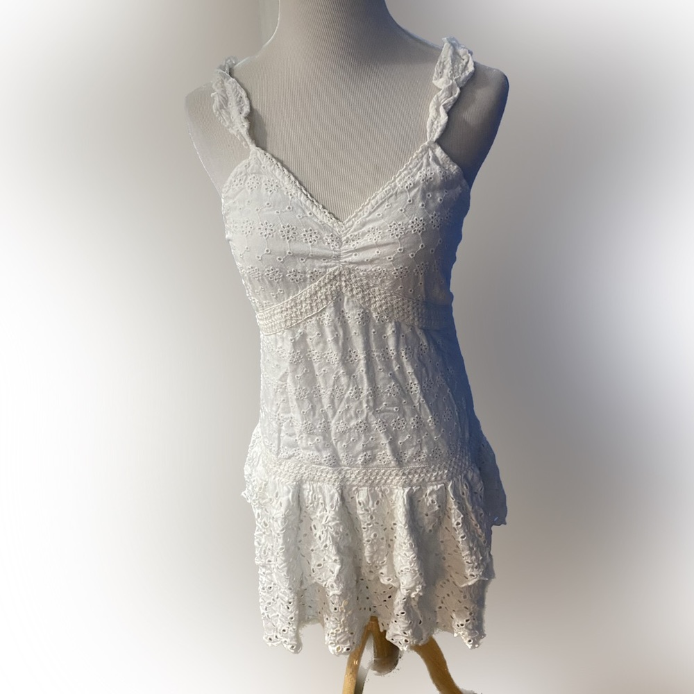 Sim & Sam Boho Ruffle Tiered Dress (M)